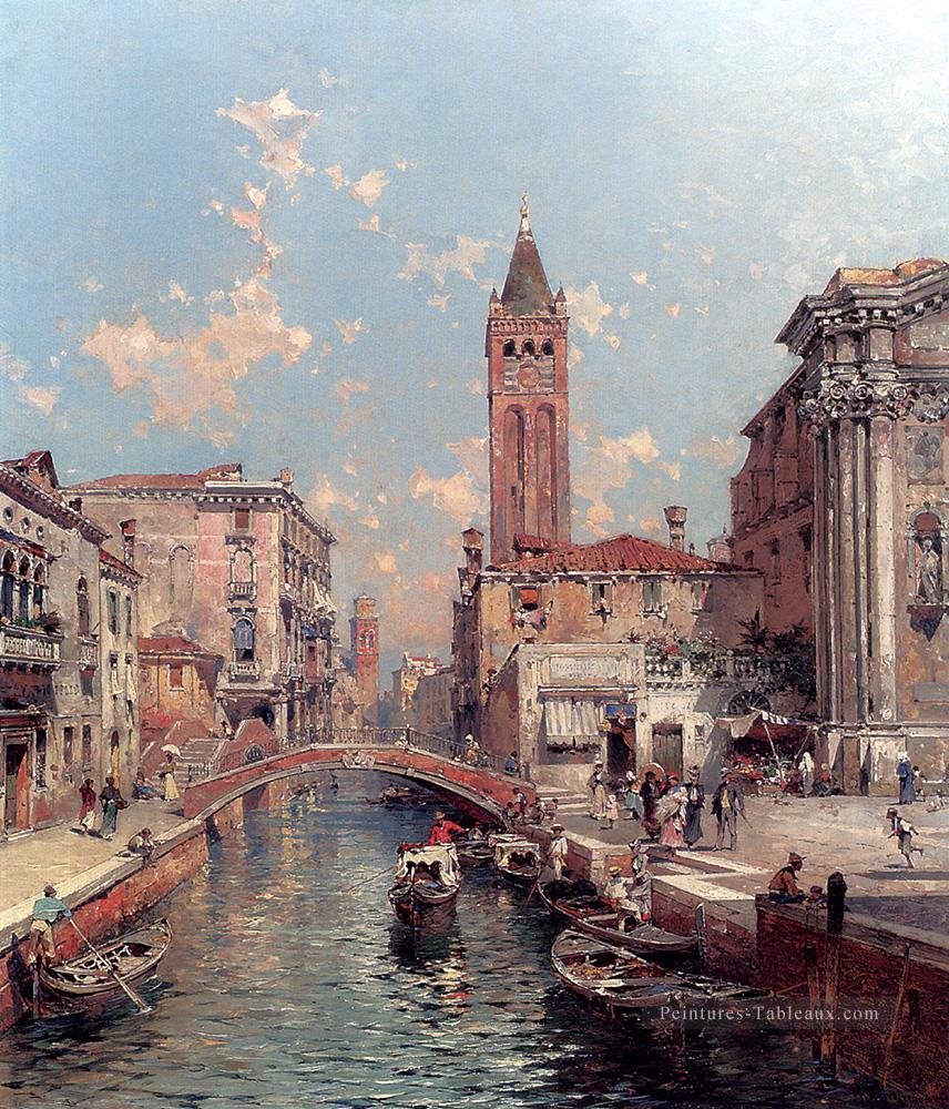 Rio Santa Barnaba Venise Franz Richard Unterberger Venise Peintures à l'huile